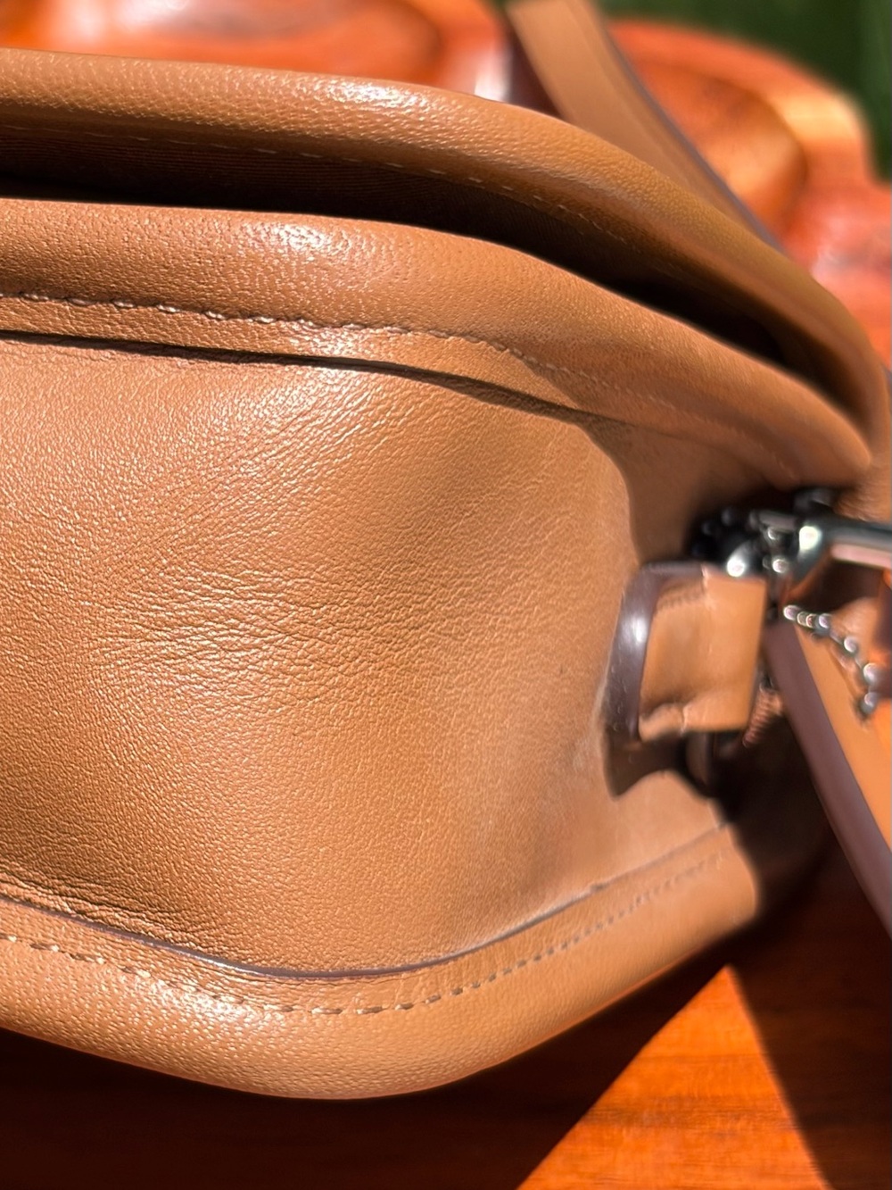 Coach LE 75th Anniversary Penny Pocket Purse Saddle Brown Leather F57461 EUC - Picture 12 of 17